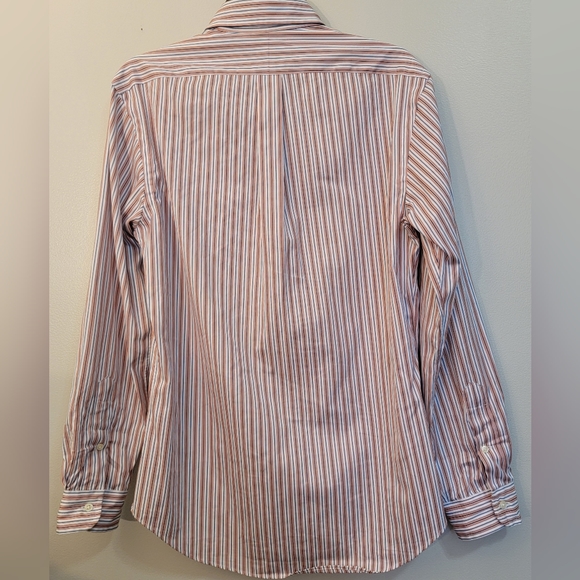 Ralph Lauren Blue Label Slim Fit Medium Orange Blue Stripe - Picture 4 of 4